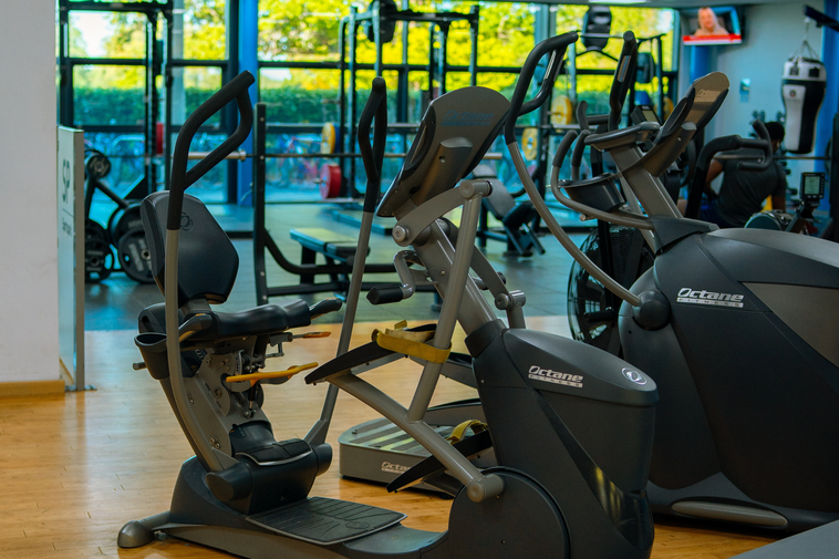 recumbent bike in fitness centre