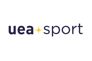uea+sport logo blue