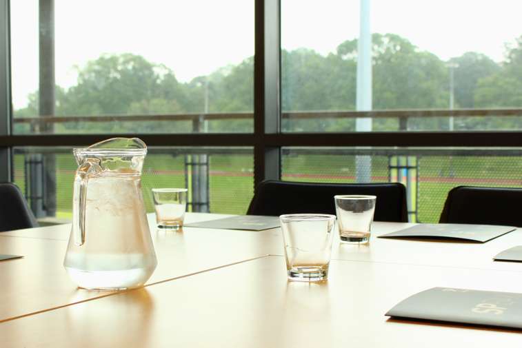 water jugs in Conference Room