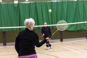 badminton player in sportshall